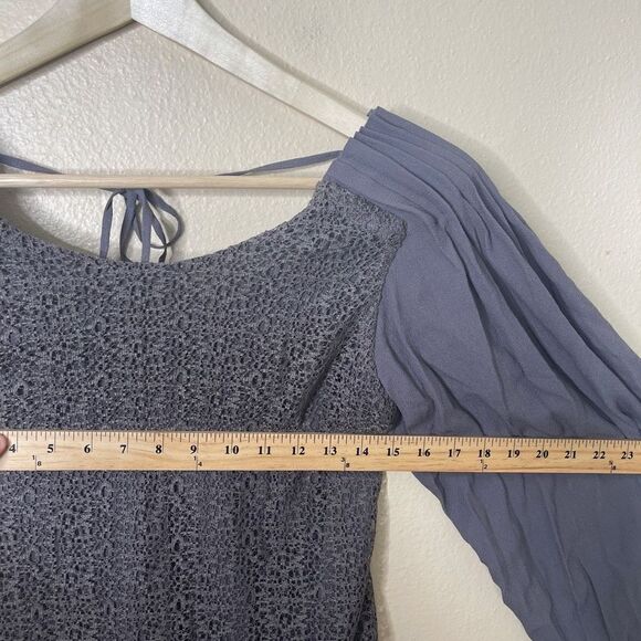 Addison adress Womens Small Purple Lace Long Sleeve Mini - Picture 6 of 13